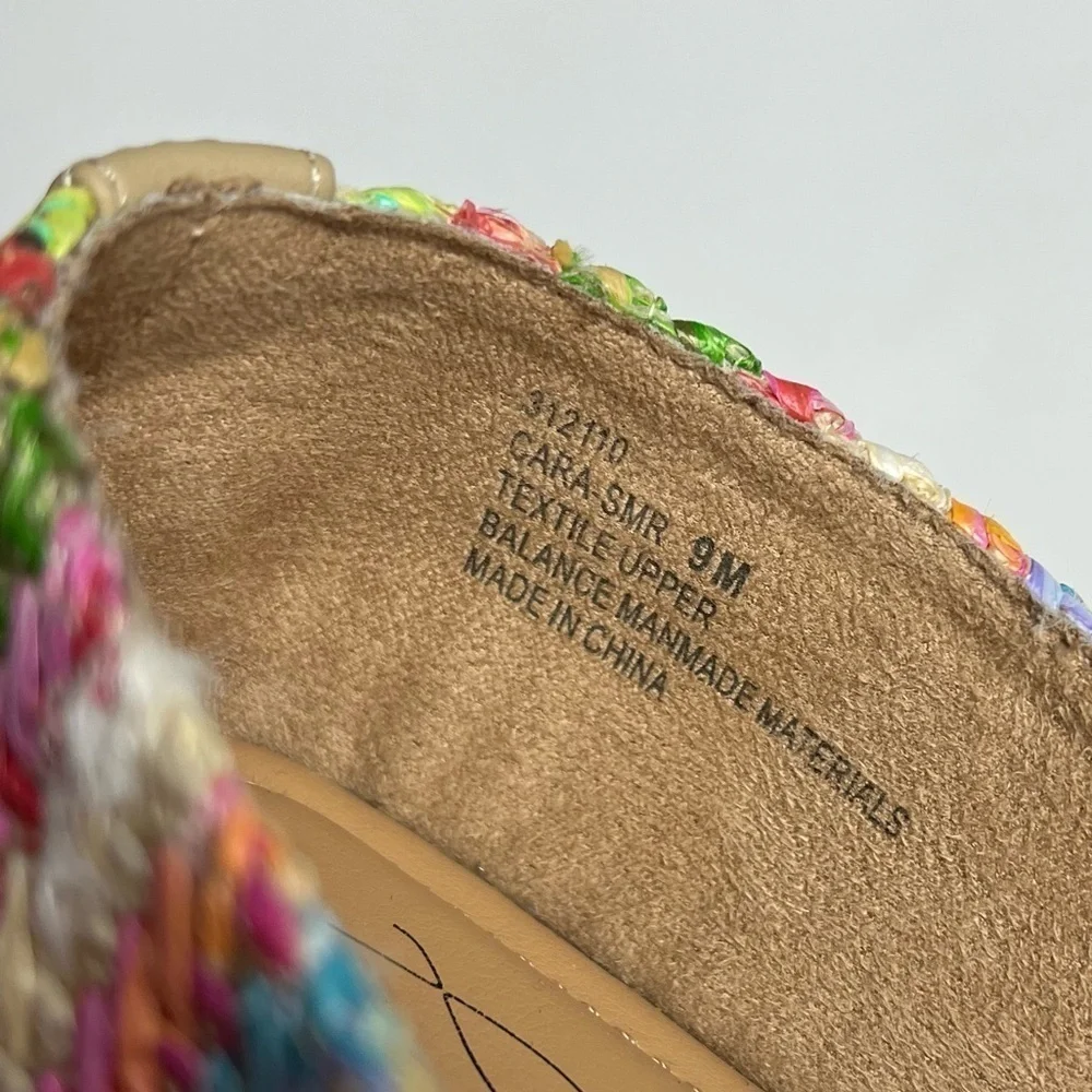 NWT Joie Cara multicored raffia espadrilles slip on flats, women's size 9 - Picture 3 of 5